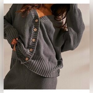 Free People Beach Knit Sweater Set size M